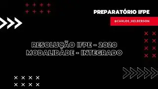 Resolu&ccedil;&atilde;o da prova  - IFPE - 2020