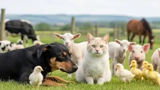 Adorable Animal Compilation： Goat, Cat, Rabbit, Dog, Horse, Chicken, Pig   Animal Sounds