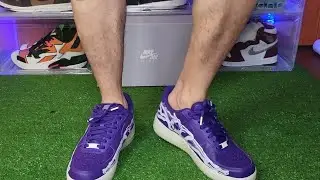 Glows in the dark!! On feet review : Nike Air Force 1 Purple Skeleton