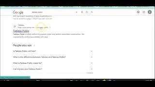 Creating Free Tableau Public Account