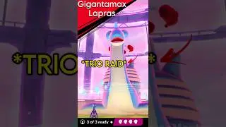*TRIO* GMAX LAPRAS raid in Pokemon GO.