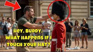 A tourist grabbed a guardsman&rsquo;s helmet&hellip; The moment went viral on Twitter.
