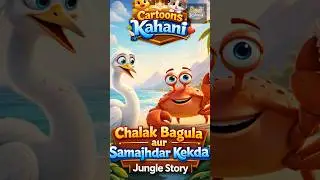 Chalak Bagula aur Samajhdar Kekda 🦀🦢 | Jungle Story|cartoonskahani| cartoonskahani7#cartoonskahani