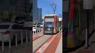 Cincinnati Connector Streetcar departing The Banks station #train #streetcar #shorts