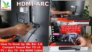 How To Hook Up JBL Bar 2.0 Compact Sound Bar To LG  TV / ALL TV  Via HDMI Cable #Ad