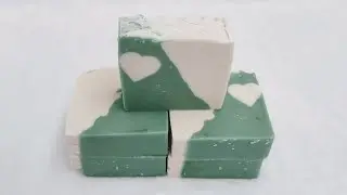 DIY PEPPERMINT & TEA-TREE CP BAR SOAP❤️ #howtomake  #organic #coldprocesssoap #sheabutter #skincare