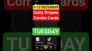 9-10 December Dropee Daily Combo Cards | Dropee daily combo code  | Dropee  combo today