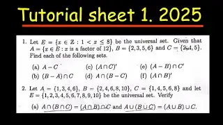 MAT 1120 2025 Tutorial sheet 1 Solutions(Q1-Q3) : LIVE SESSION