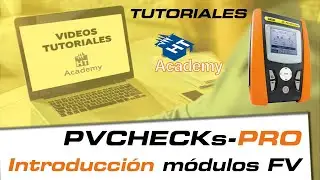 PVCHECKs PRO - Introducción módulos Fotovoltaicos en el equipo