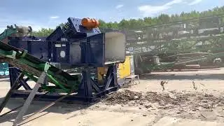 Windzifter voor scheiden van bouw en sloopafval, reinigen van mengpuin en betonpuin.