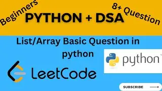 Arrays/List in Python | Leetcode Question for begginer | 6+ problem