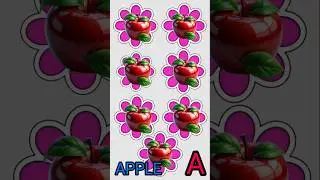 A for Apple B for ball C for Cow learning video phonics sounds of alphabet #shortviral #kidstv1x