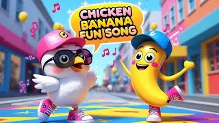 Chicken Banana fun Dance Song | Fun Kids Song & Dance 🍌🐔 #ChickenBanana #nurseryrhymes 