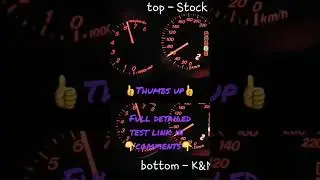K&N vs Stock | air filter | Acceleration