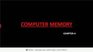 Computer Memory Class-4 ( Part 1 of 2)