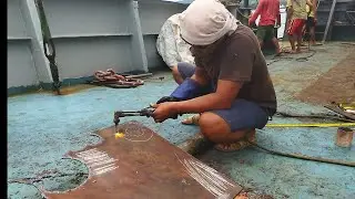 cutting 6mm plate using cutting torch.