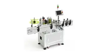 Auto sticker labeler fix position round glass jar wrap around labeling machine for special position