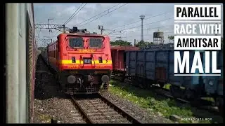 Parallel Race and Overtake..!! 13006 Amritsar Mail Races with Howrah Bound Local || Indian Railways