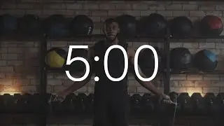 5 Min Workout Jumprope timer HAS SOUND (Alarm at the end)