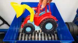 Satisfying Shredding: Watch This Toy Excavator Get Destroyed in an Industrial Shredder!