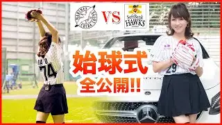 【出るか374km!?】千葉ロッテマリーンズ公式戦で始球式！【渡辺美奈代】