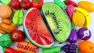Relaxing ASMR Cutting Juicy Fruits Vegetables, Pineapple Tomato - Satisfying Crunch Sounds