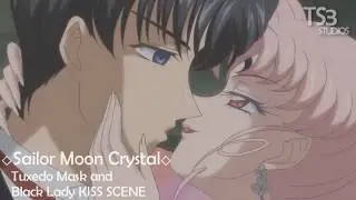 ☽ Sailor Moon Crystal ~ Escena de Beso de Tuxedo Mask y Black Lady ~