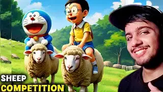 NOBITA KA SHEEP COMPETITION - DORAEMON GAME GAMEPLAY #doraemon