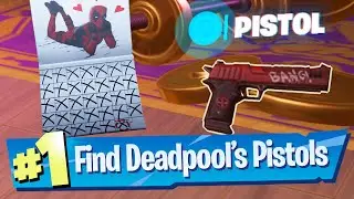 Find Deadpool's 2 Pistols Location - Fortnite Battle Royale