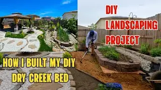 DIY LANDSCAPING PROJECT: HOW TO BUILD A DRY CREEK OR DRY RIVER BED ( DRAINAGE SYSTEM)