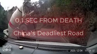 Cement Truck Hangs Off Cliff for 8 Seconds – Driver’s Impossible Escape!