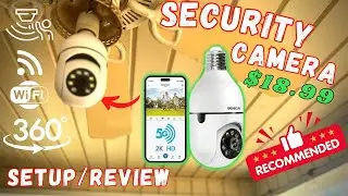 Security Camera Wi-Fi with Alexa Light Bulb Mount || Setup/Review