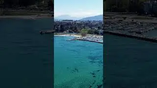Geneva lake views #drone #travelvlog #dji