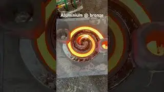 Aluminium and bronze spiral  #foundry  #bronze #aluminium #billmansfundry ￼