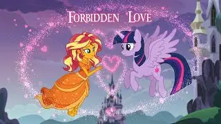 Forbidden Love Human Sunset Shimmer X Alicorn Princess Twilight Sparkle Romance Video AI Gen MLP EG