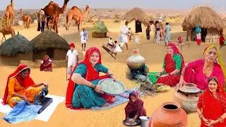 Desert of Hindu Women village Life of camel in Pakistan of Sindh Thar vlogs 🤔