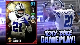 TOTY ZEKE GASHING THROUGH DEFENSES! 97 TOTY ZEKE GAMEPLAY! | MADDEN 17 ULTIMATE TEAM