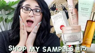 46 EMPTIES + REVIEWS! / SHOP MY SAMPLES #15 - we are making EXTREME progress!