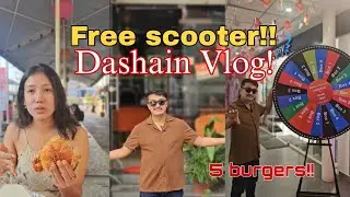Free scooter | Dasain Vlog | 5 burgers from Monstermeal | Honest reaction | Mukbang | Vlog 2