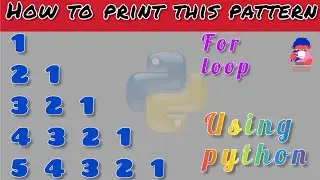 how to print patterns in python using for loop