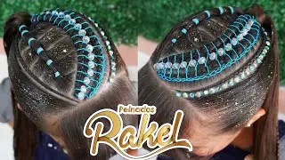 Recogido Juvenil Y Casual Con Tejido De Hilo Y Cristales/ Peinados Rakel