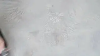 Granite imitation technique with a clay plaster