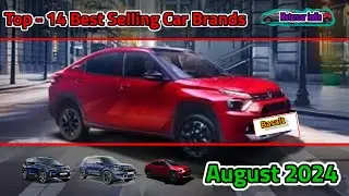 Top -14 Best Selling CarBrands in india in August 2024 #motorcarindia#citroenbasalt #c3aircross#c53