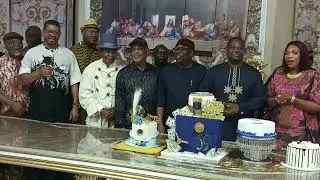 GOVERNOR FUBARA WITH RIVERS HOLDERS JOINS FORMER DEPUTY GOVERNOR TELE IKURU TO MARK 59TH BIRTHDAY