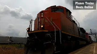 TRAIN 384 - CN 8908, CN 2711 & CN 2571 Engines Manifest Train Eastbound On Strathroy Sub TRACK SIDE