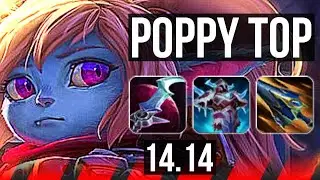 POPPY vs CHO'GATH (TOP) | 7 solo kills, 700+ games, Godlike | EUW Master | 14.14