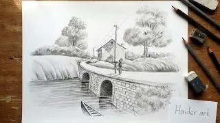 Pencil Drawing ✏️ || A Bridge 