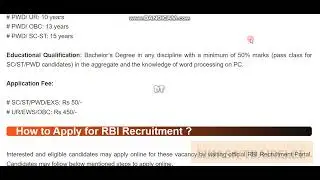 RBI Total nos of vacant Post 950