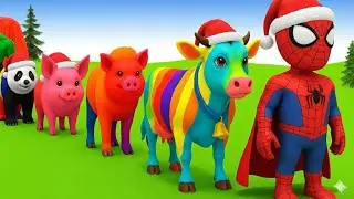 Long Slide Game With Cow Elephant Gorilla Hippopotamus Dance Tiger 3d Animal Dance Funny 3d Dance