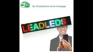 Leadleds Innovation WiFi LED Sign Programmable RGYW Electronic Message Board for Home Business